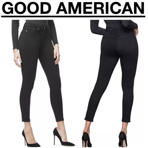 NWOT Good American Good Legs Crop Sz 0 - Picture 1 of 9